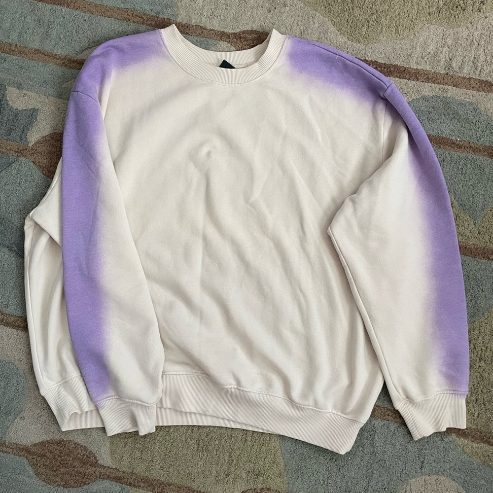 Wild fable cream and purple sweatshirt